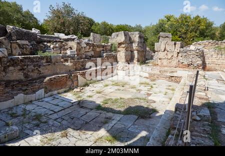 Die Hadrianischen Bäder von Aphrodisias, Türkei Stockfoto