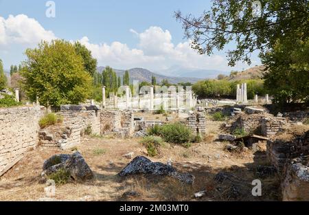 Die Hadrianischen Bäder von Aphrodisias, Türkei Stockfoto
