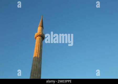 Hagia Sophia Minaret (Ayasofya) im Sultanahmet District in Istanbul, Türkei. Stockfoto