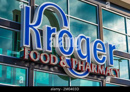 Die Kroger Co. Ist die größte Supermarktkette in den Vereinigten Staaten und der zweitgrößte Einzelhändler insgesamt, der hinter dem Einzelhandelsriesen Walmart steht. Stockfoto