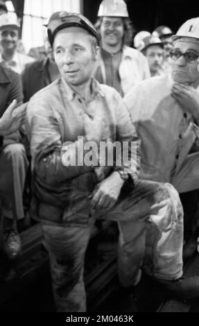 Mit dem letzten Hund beendete das Kohlebergwerk Waltrop seine Kohleförderung auf dem Kohlefeld am 29.06.1979 in Dortmund-Waltrop, Deutschland, Dortmund, Europa Stockfoto