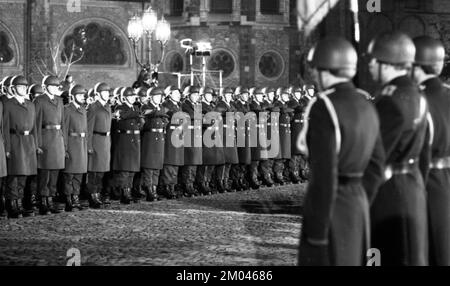 Öffentliche Vereidigung von Rekruten der Bundeswehr in Bonn, 12.11.1980, Deutschland, Europa Stockfoto