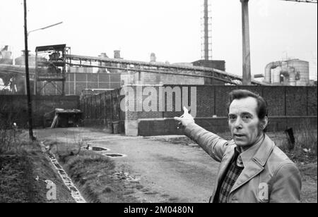 An diesem Standort der Stadt Bochum, der hier am 01.02.1975 fotografiert wurde, war 1975 eine Müllverbrennung in Deutschland und Europa geplant Stockfoto