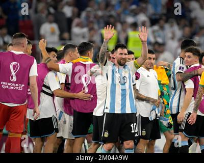 DOHA (KATAR), 03/12/2022 - WELTMEISTERSCHAFT/ARGENTINIEN gegen AUSTRALIEN - Spiel zwischen den Teams Argentiniens gegen Australien für die Runde 16 der Katar 2022/FIFA Weltmeisterschaft, im Ahmad bin Ali Stadium, in Doha, diesen Samstag (03). Foto: Andre Ricardo/AG. Bild 31119 (Andre Ricardo/Enquadrar/SPP) Kredit: SPP Sport Press Photo. Alamy Live News Stockfoto