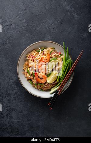 Pad Thai Shrimp Stockfoto