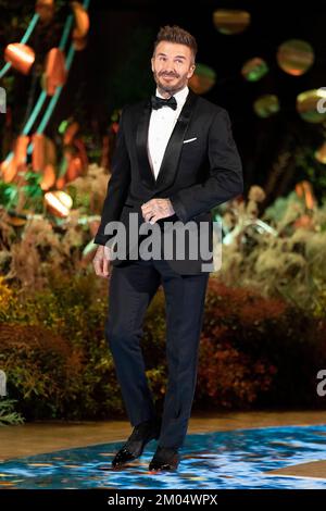 David Beckham bei der zweiten jährlichen Preisverleihung für den Earthshot Prize in der MGM Music Hall in Fenway, Boston, Massachusetts, bei der die Gewinner des Jahres 2022 vorgestellt werden. Foto: Freitag, 2. Dezember 2022. Stockfoto