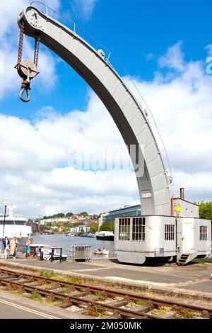 Stothert & Pitt Fairbairn Dampfkran in den Stadtdocks bristol Stockfoto