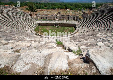 Das Theater der antiken Stadt Aphrodisien, Aydin, Türkei Stockfoto