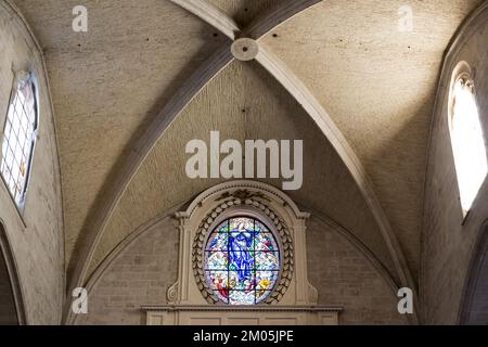 Architektonische Details der Kathedrale von Valencia, auch bekannt als Marienkathedrale, eine römisch-katholische Kirche in der historischen Innenstadt der Stadt Stockfoto