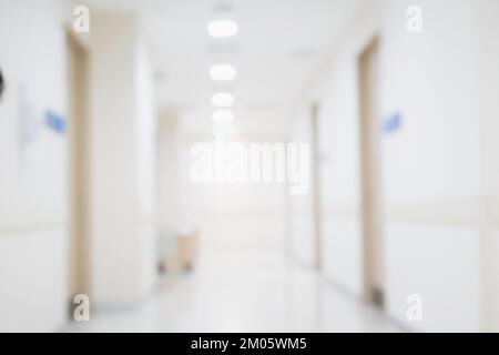 Abstrakter, verschwommener innermedizinischer Hintergrund in Klinikkliniken Stockfoto