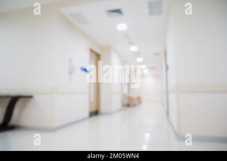 Abstrakter, verschwommener innermedizinischer Hintergrund in Klinikkliniken Stockfoto