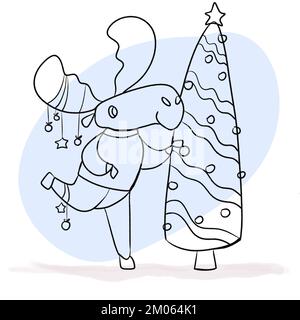 Aufblasbare Christbaumkugel Gold - Große Weihnachtsdekoration 48x40cm