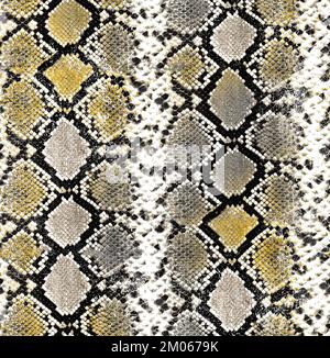 Nahtloses Schlangenhautmaterial für Textildrucke. Stockfoto