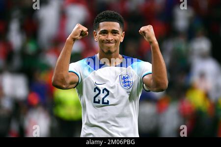 Fußball-Weltmeisterschaft 2022, Katar, Al Bayt Stadium; England gegen Senegal; Jude Bellingham Stockfoto