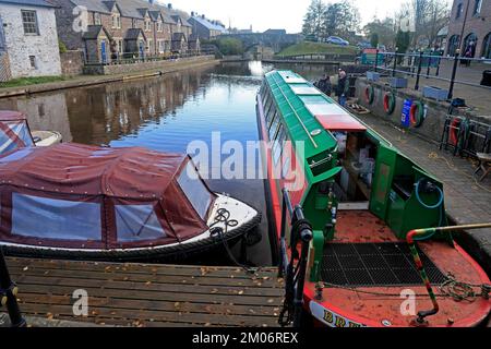 Monmouthshire und Brecon Canal Basin. Dezember 2022. Stockfoto