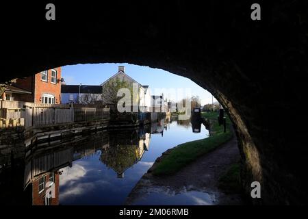 Monmouthshire und Brecon Canal Basin. Dezember 2022. Stockfoto