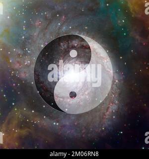 Yin Yang Celestial. 3D-Rendering Stockfoto