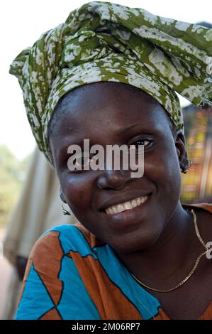 Gesichter Afrikas, Afrikanerin, Bafata, Guinea-Bissau Stockfoto