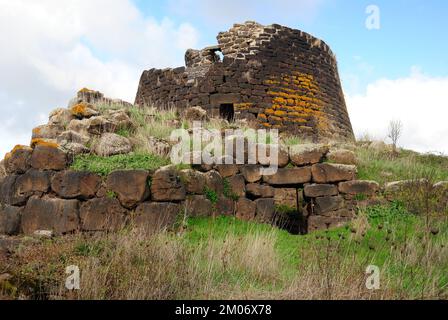 Blick auf Nuraghe OES Stockfoto