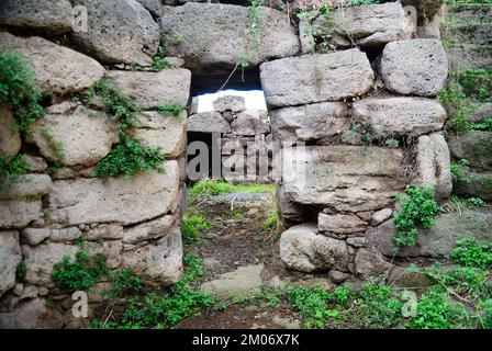 Blick auf Nuraghe OES Stockfoto