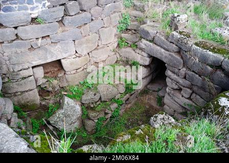 Blick auf Nuraghe OES Stockfoto