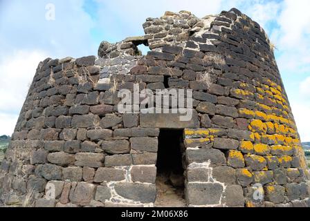 Blick auf Nuraghe OES Stockfoto