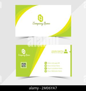 Moderne und einfache Vektorvorlage für das Visitenkartendesign. Stock Vektor