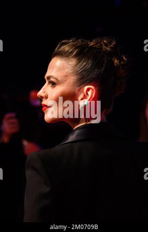 London, Großbritannien. 4. Dezember 2022 Hayley Atwell nimmt an der Zeremonie der British Independent Film Awards in Old Billingsgate im Osten Londons Teil. Foto: Sonntag, 4. Dezember 2022. Das Foto sollte lauten: Matt Crossick/Empics/Alamy Live News Stockfoto