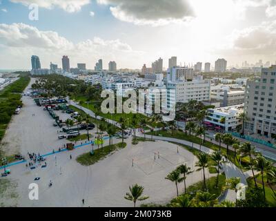 Luftfoto Art Basel Weekend Miami Beach 2022 Stockfoto