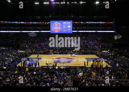 London, Großbritannien. 04.. Dezember 2022. Die O2. Arena vor dem London Showcase of the Basketball Hall of Fame in der O2 Arena, London, England, am 4. Dezember 2022. Foto: Joshua Smith. Nur redaktionelle Verwendung, Lizenz für kommerzielle Verwendung erforderlich. Keine Verwendung bei Wetten, Spielen oder Veröffentlichungen von Clubs/Ligen/Spielern. Kredit: UK Sports Pics Ltd/Alamy Live News Stockfoto