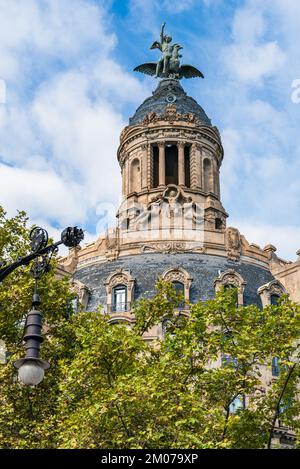 Aufbau der Union und des Phönix, Barcelona, Katalonien, Spanien, Europa Stockfoto