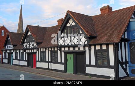 Aubreys Almhouse 1630, denkmalgeschütztes Gebäude, 13,15 und 17 Berrington St, Hereford Stockfoto