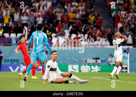 Al-Rayyan, Katar. 2.. Dezember 2022. CRISTIANO RONALDO (POR), 2. Dezember 2022 - Fußball: FIFA Weltmeisterschaft Katar 2022 Gruppe H Match zwischen Südkorea 2-1 Portugal im Education City Stadium in Al-Rayyan, Katar. Kredit: AFLO/Alamy Live News Stockfoto