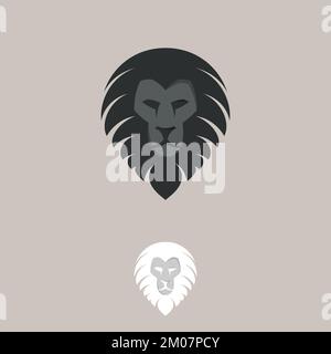 Einfache Löwenlogo-Designvorlage. Vektordarstellung EPS.8 EPS.10 Stock Vektor