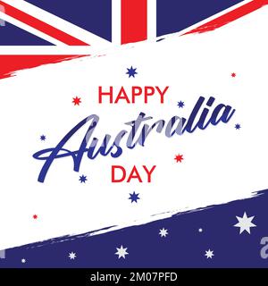 Happy Australia Day Hintergrundschreiben. Vektordarstellung EPS.8 EPS.10 Stock Vektor