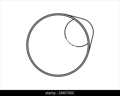 Stahl- oder Aluminiumrohr in der Perspektive. Abwasserrohr mit großem Durchmesser. Vector-Industriedarstellung Stock Vektor