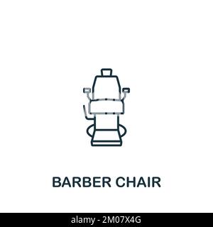 Barbier Chair-Ikone. Monochrom einfaches Barber Shop Symbol für Vorlagen, Webdesign und Infografiken Stock Vektor