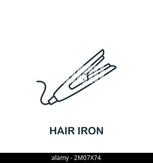 Haarbügelsymbol. Monochrom einfaches Barber Shop Symbol für Vorlagen, Webdesign und Infografiken Stock Vektor