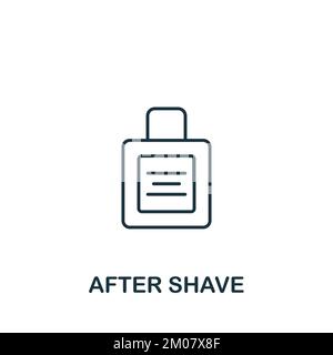 Nach dem Rasier-Symbol. Monochrom einfaches Barber Shop Symbol für Vorlagen, Webdesign und Infografiken Stock Vektor