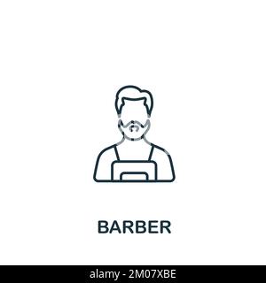 Friseur-Ikone. Monochrom einfaches Barber Shop Symbol für Vorlagen, Webdesign und Infografiken Stock Vektor