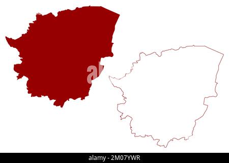 Metropolitan Borough und die Stadt Doncaster (Vereinigtes Königreich Großbritannien und Nordirland, Metropolitan and Ceremonial County South Yorkshire, Stock Vektor