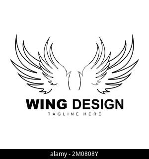 Wings-Logo, Phoenix-Logo, Vektor Mit Vogelflügeln, Vorlagenabbildung, Markendesign Mit Flügeln Stock Vektor