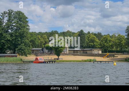 Seebad, Rheinsberg, Grienericksee, Brandenburg, Deutschland Stockfoto