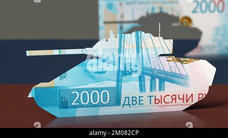 Russische Armee und Geld Stockfoto