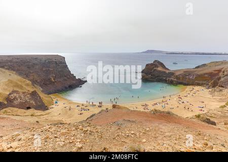 Papagayo Beach im Los Ajaches Nationalpark, Lanzarote, Kanarische Inseln, Spanien, Europa Stockfoto