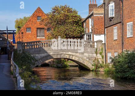 City Bridge, River Itchen, Winchester, Hampshire, England, Großbritannien, Europa Stockfoto