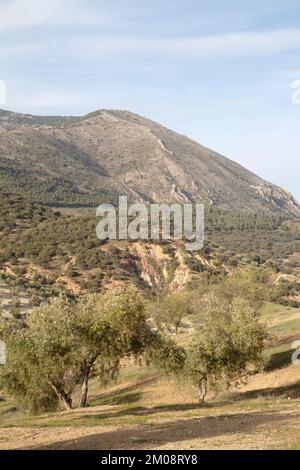 Landschaft des Sierra Magina Nationalparks, Jaen, Spanien Stockfoto