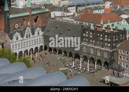 Rathaus, Markt, Lübeck, Schleswig-Holstein, Deutschland Stockfoto