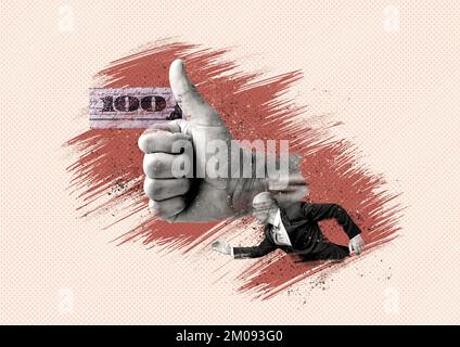 Marketingzeitkonzept. Kreative Konzeptidee. Stockfoto