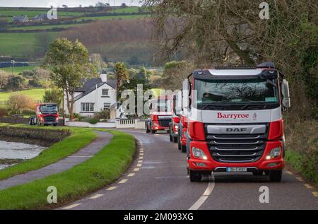 Barryroe Macra Truck and Tractor Run in Aid of Clonakilty Community Hospital and Marymount University Hospital and Hospice, November 2022 Stockfoto